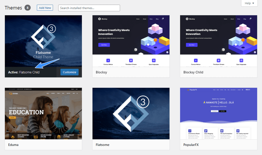 cách cài đặt theme flatsome child