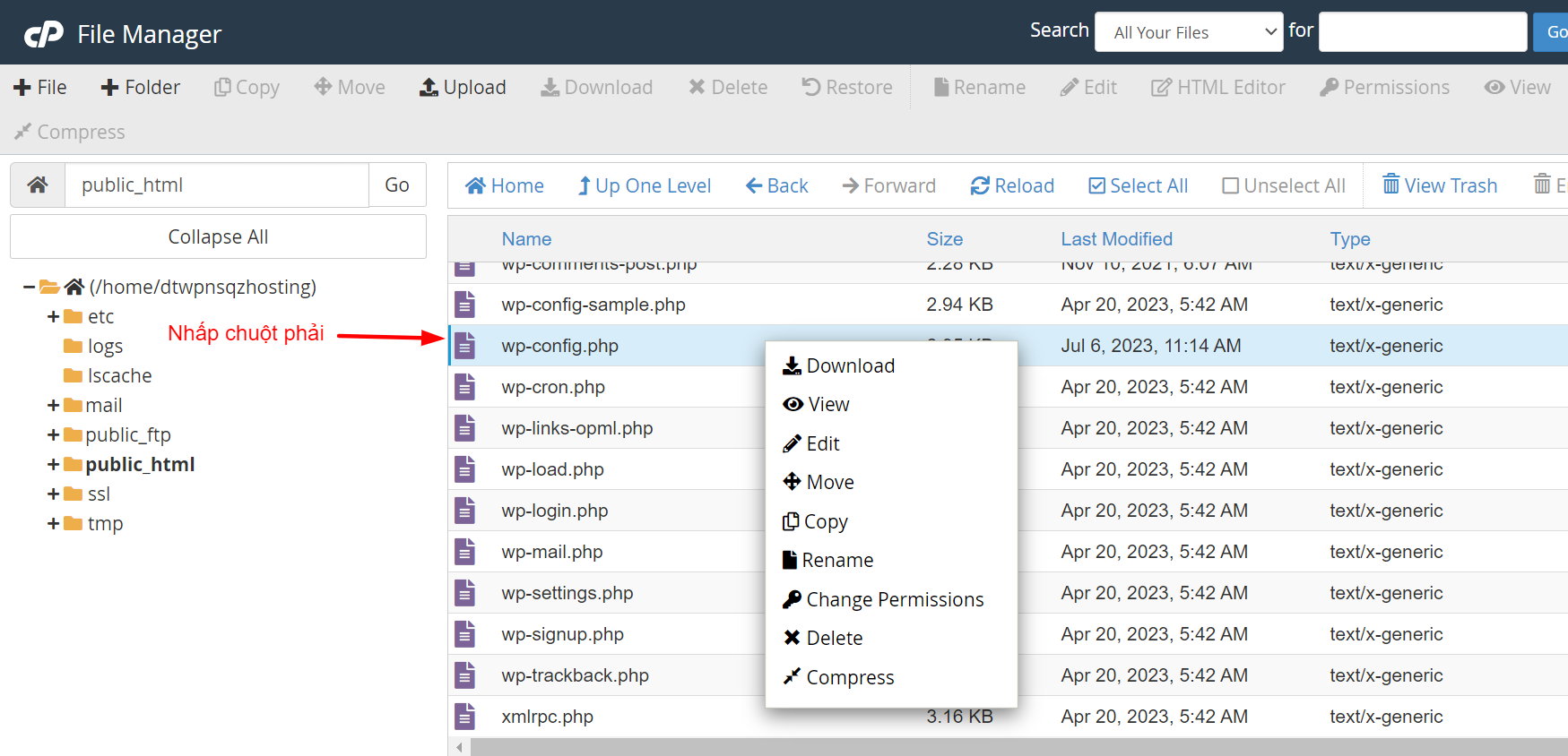Cách chỉnh sửa file wp-config.php trong WordPress