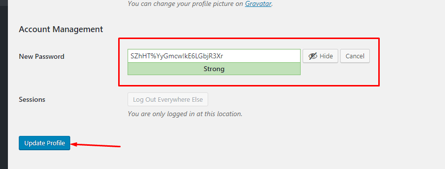 đổi mật khẩu admin wordpress