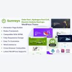 Sunrays – Solar Fuel , Hydrogen Fuel Cell , Electric Vehicle Startups Elementor WordPress Theme